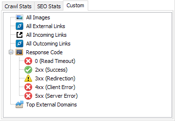 Custom filters SiteAnalyzer, Custom filters